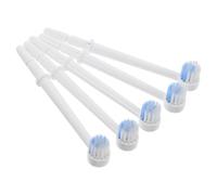 Housoutil Recambios para Irrigador Dental, 5 Cabezales de Cepillo Redondos de Plástico, Ligeros y Portátiles para Higiene Bucal en Desplazamientos