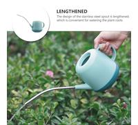 Housoutil Regadera de Plástico Azul 1L Boquilla Larga Desmontable para Riego Interior y Balcón Bidón de Agua para Flores Herramienta Doméstica de Riego Precisa y Ergonómica Reutilizable