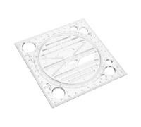 Housoutil Regla De Dibujo Profesional De Plástico Plantilla Multifuncional con Guías De Círculos Curvas y Ángulos para Diseño De Planos Herramienta De Plantilla De Regla Multiángulo para Uso