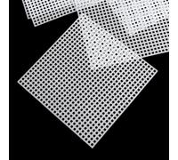 Housoutil Rejillas de Malla Cortable para Bricolaje 30 Piezas de Plástico Blanco 10X10 CM Ideales para Scrapbooking y Labores Creativas