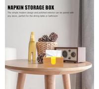 Housoutil Servilletero de Bambú para Mesa Caja Organizadora de Servilletas Doméstica Dispensador de Pañuelos Compacto y Práctico para Oficina y Hogar Accesorio Funcional para Restaurante