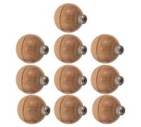 Housoutil Set de 10 Mangos Ergonómicos de Madera para Limas con Collar de Metal, Mango de Herramienta de Grabado Resistente y Fácil de Reemplazar para Proyectos de Carpintería y Bricolaje