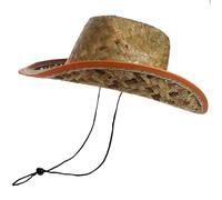 Housoutil Sombrero para el Sol para Adultos, Sombrero de Paja de Playa, ala Ancha, protección Solar, Ajustable, Ligero, para Vacaciones de Verano, 1 Pieza