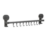 Housoutil Soporte Antideslizante para Cocina 10 Ganchos con Utensilios de Aluminio Acero al Carbono, Diseño sin Taladro Organizada y Adecuado para Espacios Pequeños