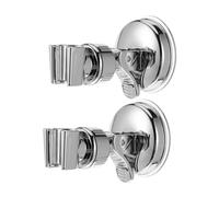 Housoutil Soporte de Ducha Ventosa Fuerte Ajustable sin Perforación 2 Unidades Montaje en Pared Compatible Cabezal Extraíble para Baño y Ducha