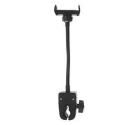Housoutil Soporte para Teléfono Móvil Abrazadera Ajustable y Rotación 360° de Metal Negro, Soporte Resistente para Smartphone en Escritorio o Espacio de Trabajo