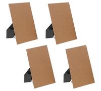Housoutil Soporte Trasero para Marcos de Fotos 12,7x17,8 Cm, Tablero de Densidad Negro, 4 Piezas, Soporte de Caballete Ajustable para Exhibición en Mesa, Suministros para Bricolaje