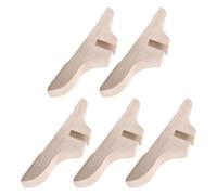 Housoutil Soportes Divisorios de Ambientes Madera Natural 5 Unidades Base Estable para Separadores de Privacidad en Oficina y Hotel