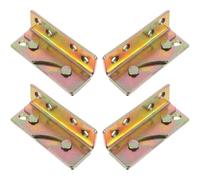 Housoutil Soportes para Barandillas de Cama 3Mm Gruesos Herrajes Metálicos Resistentes para Marcos de Madera Kit 4 Piezas 2 Izquierda 2 Derecha Accesorios para Estabilidad Montaje de