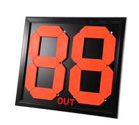 Housoutil Tablero de Sustitución Manual para Árbitro de Fútbol 2 Jugadores, Indicador Fluorescente Portátil Negro, Accesorio Deportivo para Control Rápido de Cambios y Puntuación