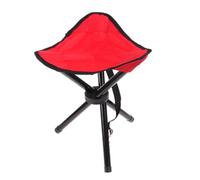 Housoutil Taburete, Tela Oxford Plegable Trípode Portátil de y Tubo de Acero Diseño Estable y Capacidad 100 Kg, Color Rojo para Camping y Uso Diario