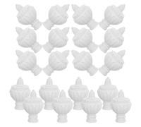 Housoutil Tapas Decorativas para Barras de Cortina de Plástico, 20 Piezas para Varillas de 26-28 Mm, Remates de Extremo para Rieles, Protección y Decoración en Hogar y Oficina