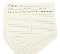 Housoutil Tarjetas de Recetas Prácticas de Papel Kraft 10 Unidades Compactas para Uso Diario Cocina Hojas para Anotaciones y Planificación Culinaria Suministros Ideales para Hogar y