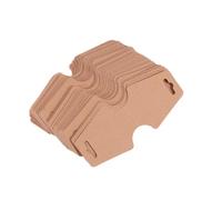 Housoutil Tarjetas Para Exhibir Collares y Etiquetas De Papel Para Joyería, Papel Kraft 300g, 5x12 Cm, 100 Piezas, Tarjetas Plegables Blanco, Manualidades y Embalaje