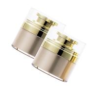 Housoutil Tarros Rellenables para Crema Facial 2piezas 30ml Color Dorado, Material Acrílico y Pp, Diseño Simple y Práctico, Ideales para Viajes y Uso Diario