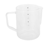 Housoutil Taza Medidora de Vidrio Transparente 500 Ml Con Vertedor y Escala Resistente al Calor y Frío Adecuado para Café Leche y Cocina Doméstica