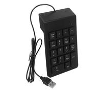 Housoutil Teclado Numérico USB De 19 Teclas para Portátil, Compacto y Duradero, Teclado Mecánico para Sector Financiero y Bancario, Conexión Estable para Profesionales, Color Negro