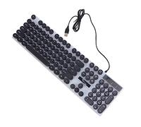 Housoutil Teclado USB Brillante para Ordenador Teclado De Computadora Cable Redondo Creativo Práctico para Uso Diario El Hogar o Oficina