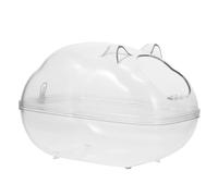 Housoutil Terrarios 1 Pc baño de hámster Jaula de Cristal para Hamster terrario bañera baño de Conejillo de Indias baño para hámster Mascota Tina de baño Arena de orina envase el plastico