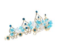 Housoutil Tiara para Novia Boda, Tocados Tiaras de Piedras Brillantes, Estilo Barroco, Aleación de Zinc y Piedrería, Fijable Horquillas o Cintas, para Novia y Mujeres, Boda y Baile