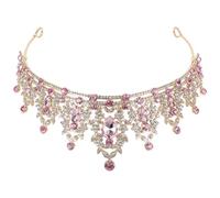 Housoutil Tiaras de Novia con Cristales de Zirconia Diadema de Boda para Mujer y Niña Accesorio Resistente y Decorativo para Fiesta Cumpleaños Despedida de Soltera Testigo y Celebraciones
