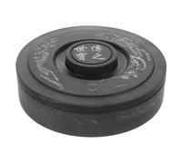 Housoutil Tinta retro piedra de tinta japonesa Piedra china de escritorio Caligrafía china suministros de caligrafía artística tinslab Negro