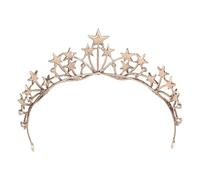 Housoutil Tocado de Novia Elegante de Aleación Forma de Estrella y Gemas Negros, Diadema Cómoda para Bodas y Fiestas Nupciales