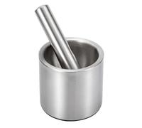 Housoutil Trituradora Manual de Ajo de Acero Inoxidable Resistente al Desgaste, Varilla de Pulido Lisa y Mortero de Gran Capacidad para Especias en Cocina Doméstica