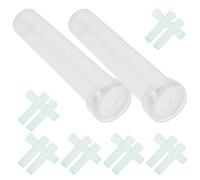 Housoutil Tubos de Agua para Flores 200 Piezas Tubos de Plástico Transparentes y Azules para Tallos Individuales Nutritivos Reutilizables para Arreglos y Orquídeas