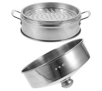 Housoutil Vaporera de Aleación de Aluminio Tapa Metálica 20 CM Reutilizable y Resistente al Calor para Cocinar Dumplings Bollos y Dim Sum Cocina Doméstica