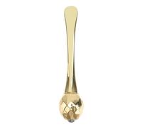Housoutil Varilla de Masaje Ocular Compacta de Aleación de Zinc Dorada, Cuchara para Crema de Ojos para Introducción Facial, Palo Manual Portátil para Aliviar Fatiga y Mejorar Circulación