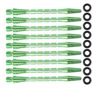 Housoutil Varillas con Rosca Estándar 2ba de Aleación de Aluminio para Dardos 20 Accesorios Profesionales con Peso Balanceado Frontal y Color Verde para Juego de Dardos