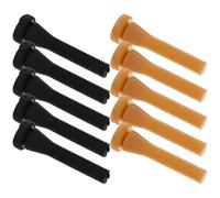 Housoutil Varillas para Desplumar Pollos 10 Piezas 5 de Goma Negra y 5 de Cuerno Amarillo Herramienta Profesional para Quitar Pelo Aves de Corral Práctica y Flexible para Granja