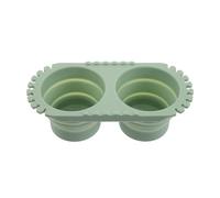 Housoutil Vaso de Pintura Plegable de Silicona Verde, Lavadora Portátil para Pinceles de Acuarela y Pintura Acrílica, Cubo Organizador Multifuncional para Limpieza y Secado, Adecuado