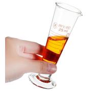 Housoutil Vaso Medidor de Vidrio 25 Ml Escala Cónica Taza Medidora Pequeña para Laboratorio y Cocina Resistente a Altas Temperaturas Probeta Graduada Precisa y Compacta