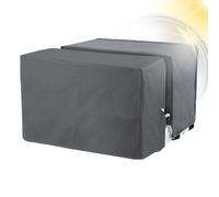 Housse Climatiseur - 49x34.5x21.5cm Protection Unité | Couvercle De Climatiseur Extérieur En Tissu Oxford Imperméable Avec Sangle Ajustable Coupe-Vent Pour Maison Appartement Terrasse Balcon Noir