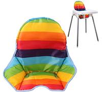 Housse de protection pour coussin de chaise haute pour bébé - Pois multicolores - Étanche et respirante