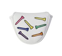 Housse De Putter De Golf Fermeture Magnétique Protection En Cuir Avec Broderie Tee De Golf Conception Semi Ronde Opération À UNE Main Idéal Cadeau