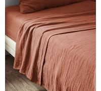 Housse De Rêve Sábana encimera de gasa de algodón lisa 240x300 cm