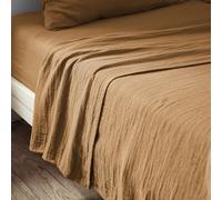 Housse De Rêve Sábana encimera de gasa de algodón lisa 240x300 cm