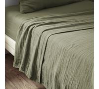 Housse De Rêve Sábana encimera de gasa de algodón lisa 240x300 cm