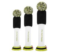 Housse hybride à Pompons Driver Fairway, housse de tête hy Ride de Golf | 3 pièces couvre-c f e Tion douce - C -têtes ers amis de la famille et Les collègues