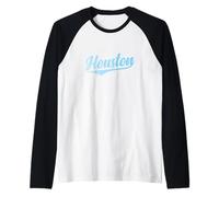 Houston City en el Estado de Texas Camiseta Manga Raglan