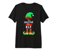 Houston Elf Texas TX Xmas Ugly Christmas Suéteres para Hombres y Mujeres Camiseta Premium