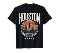Houston Skyline City Travel Palmeras de Texas Camiseta