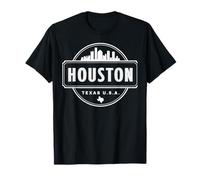 Houston Skyline City Travel Palmeras de Texas Camiseta