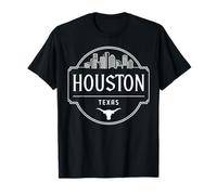 Houston Skyline City Travel Palmeras de Texas Camiseta