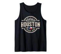 Houston Skyline City Travel Palmeras de Texas Camiseta sin Mangas