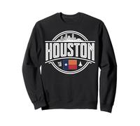 Houston Skyline City Travel Palmeras de Texas Sudadera