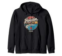 Houston Skyline City Travel Palmeras de Texas Sudadera con Capucha